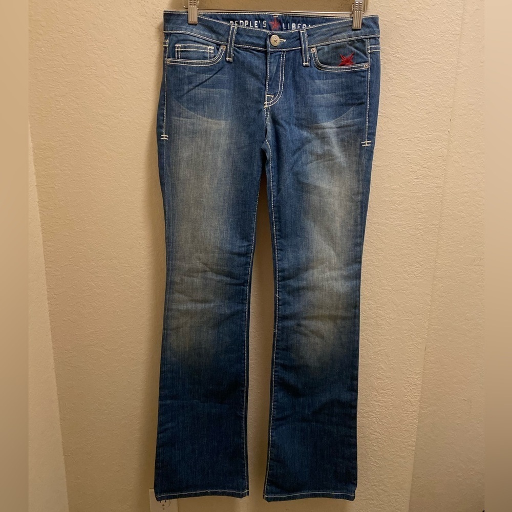 People’s Liberation Blue Bootcut Jeans Size 28 New Without Tag
